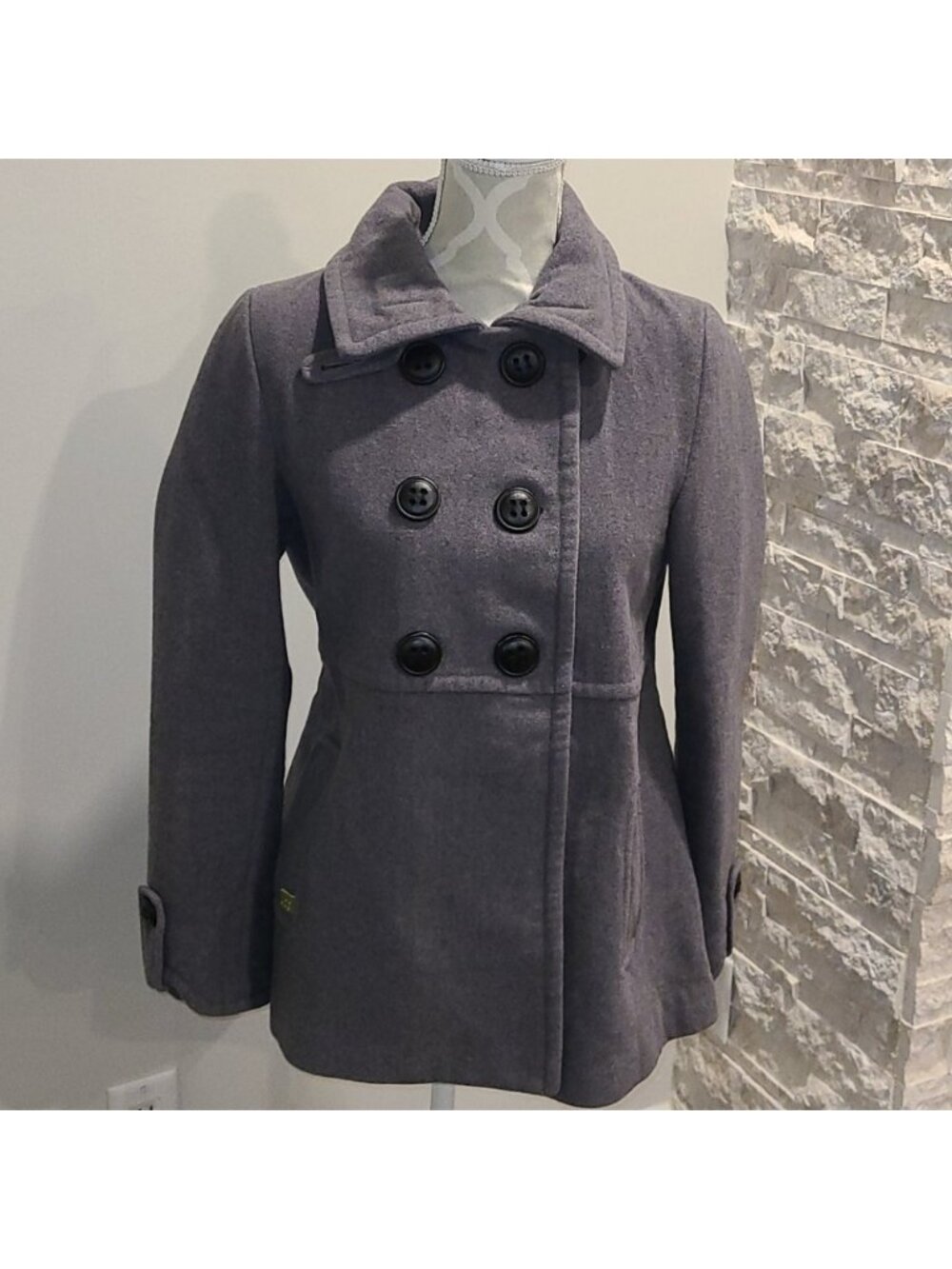 Soia & Kyo grey wool pea coat